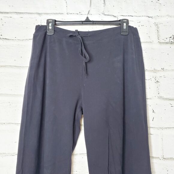 Athleta Medium Tall M (T) black drawstring  leggings flare - Picture 3 of 7